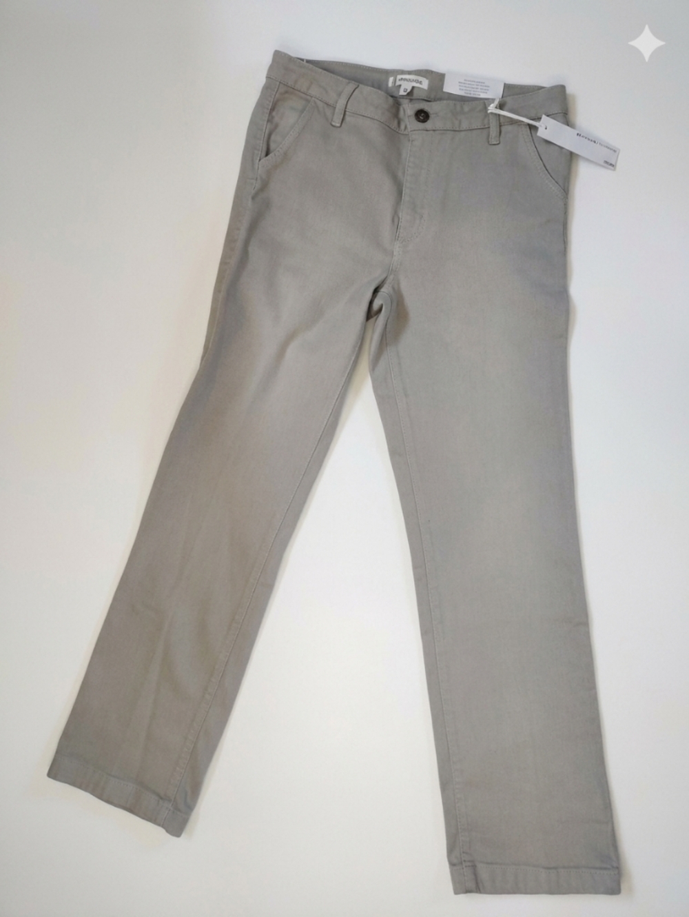 NWT Morrison "The Tomboy" Mid-Rise Relaxed Trousers - Grey Denim, Size 30